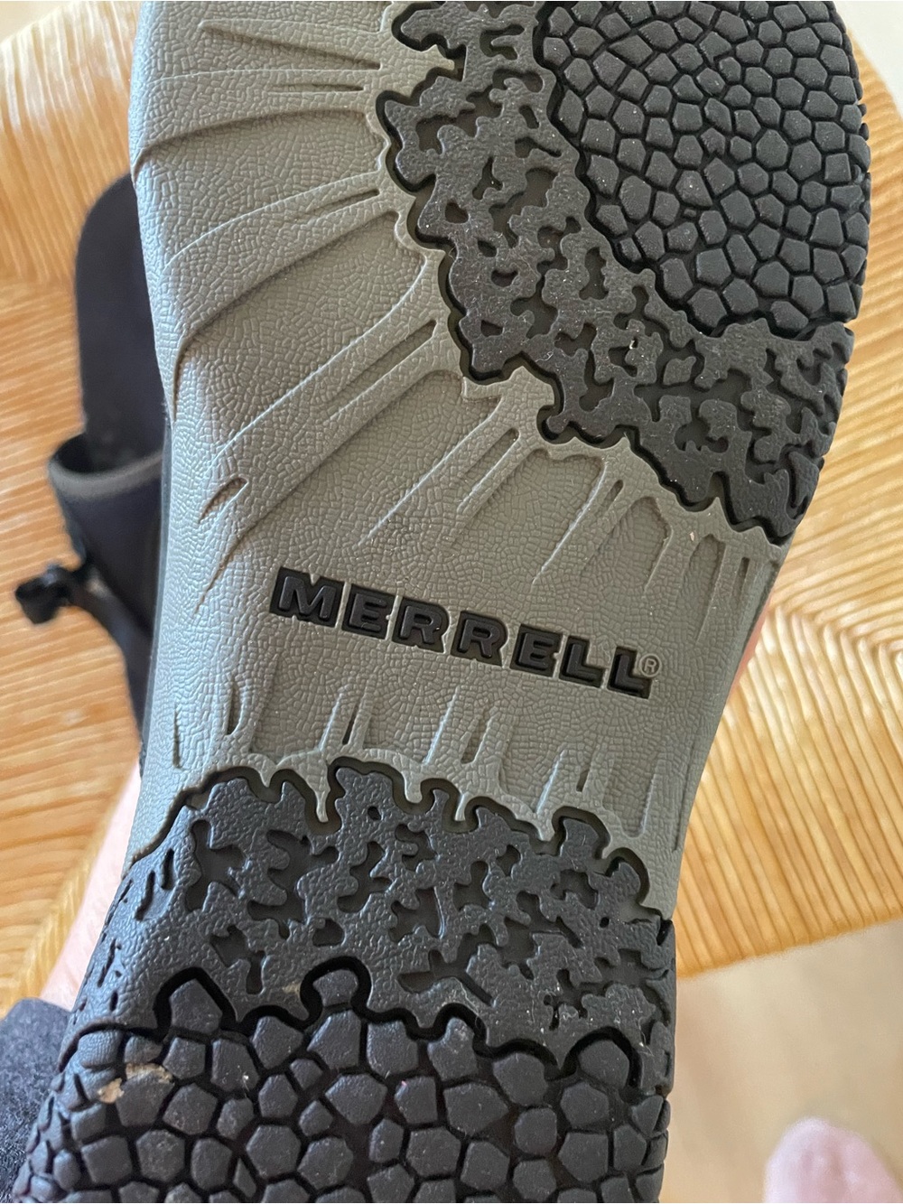 Merrell Terran Post II Thong Sandals Senise Black Gray Womens 8 UK 6 EU 39 - Picture 12 of 15